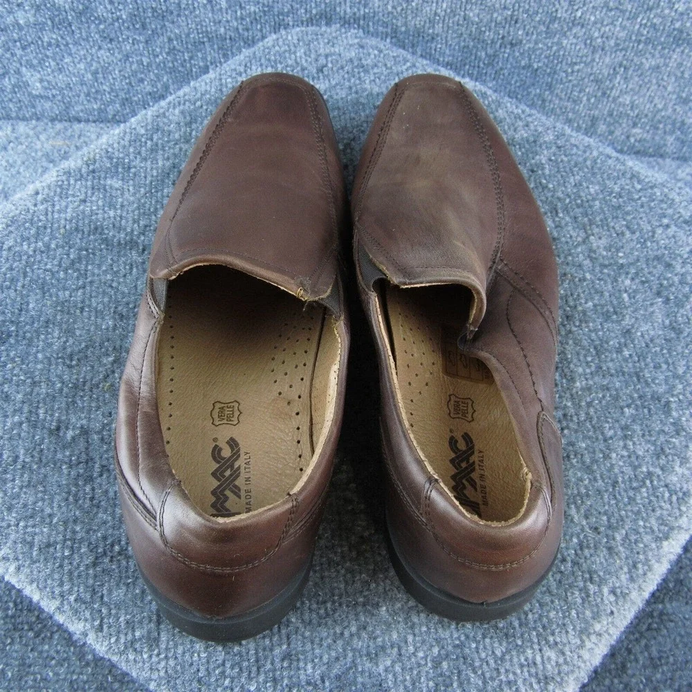 Imac‎ Men Loafer Shoes Brown Leather Slip On Size 42 Medium